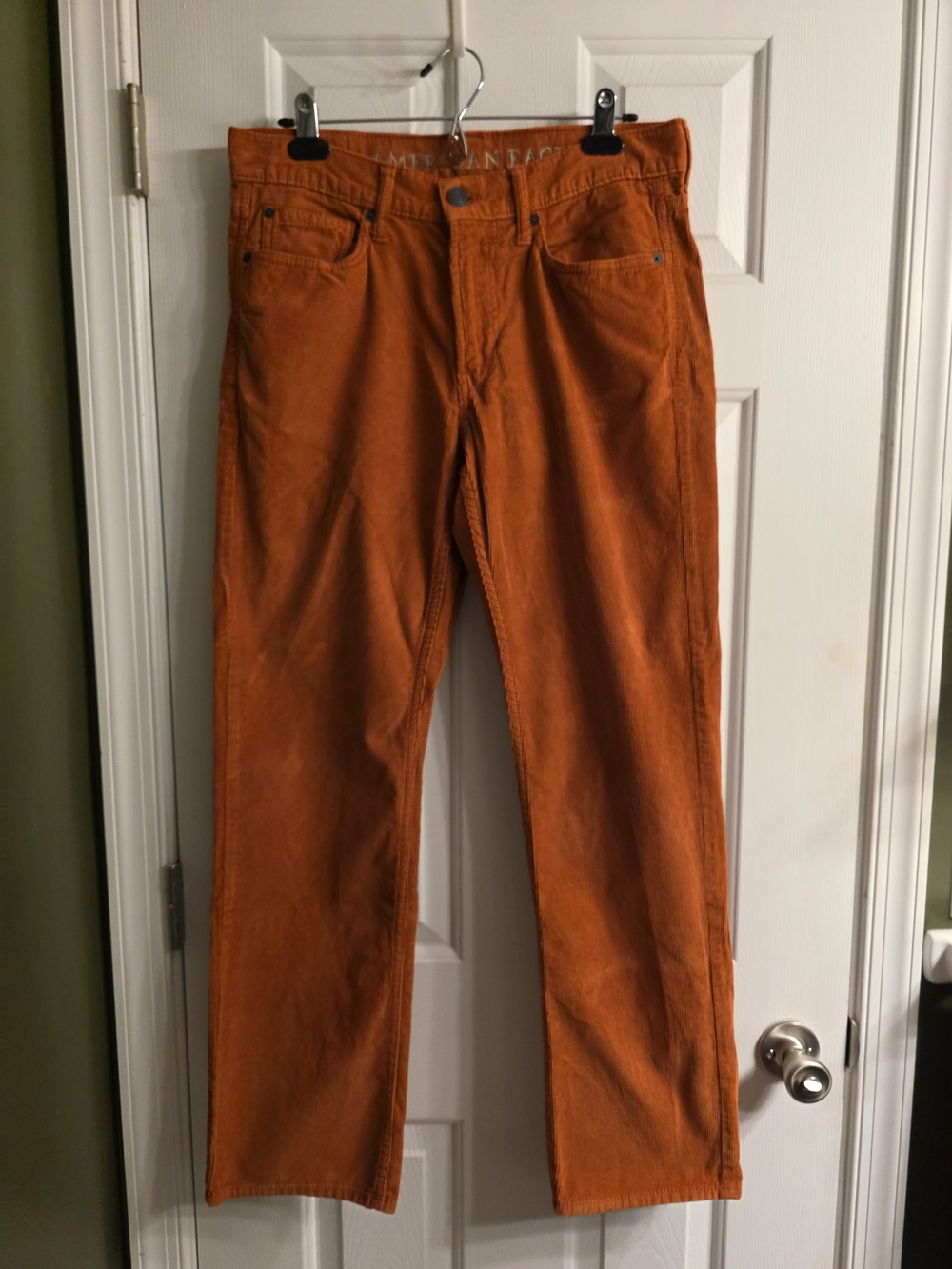 American Eagle Men's Rust Corduroy Pants